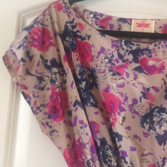 BEAUTIFUL pink, purple, blue floral dress - Picture 2 of 5